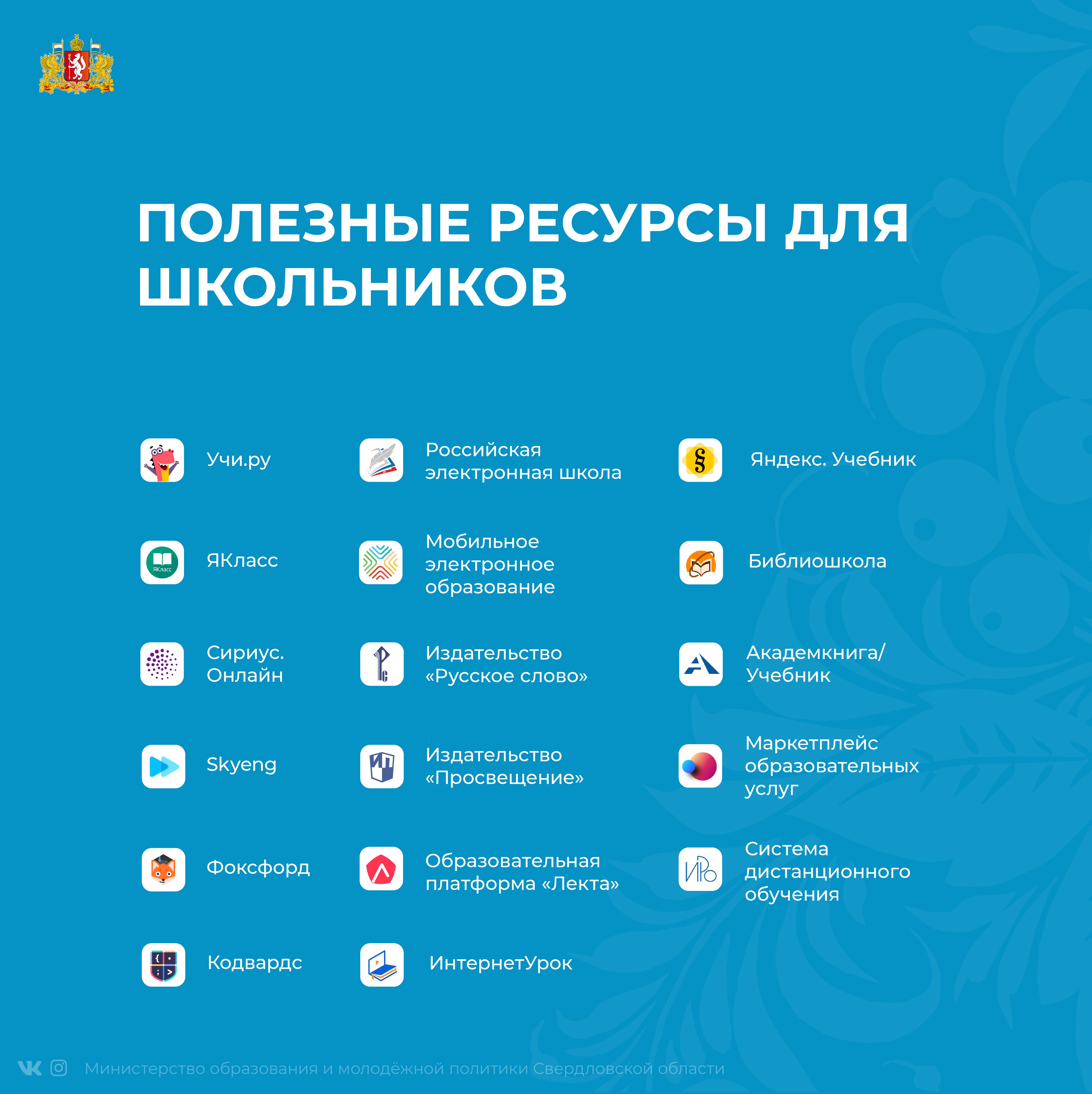 Перечень информационных ресурсов для получения дополнительных разъяснений по школьным темам